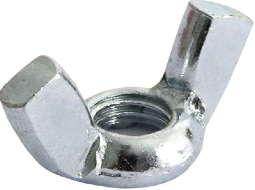 TIMCO Wing Nut - BZP M8 Silver Pack 4 - Image 2