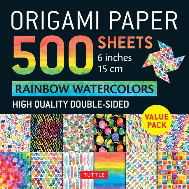 Origami Paper 500 sheets Rainbow Watercolors 6"" (15 cm) by . ... - - Image 4