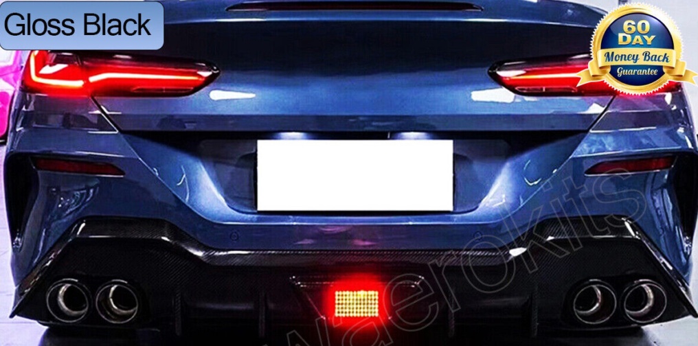 Rear Bumper Diffuser Lip for BMW 8 Series G16 M850i M-Sport 4D 18-23 Gloss Black