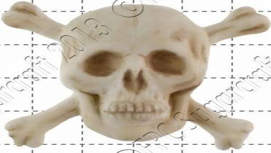 Silicone mould Skull & Crossbones | Food Use FPC Sugarcraft FREE UK shipping!