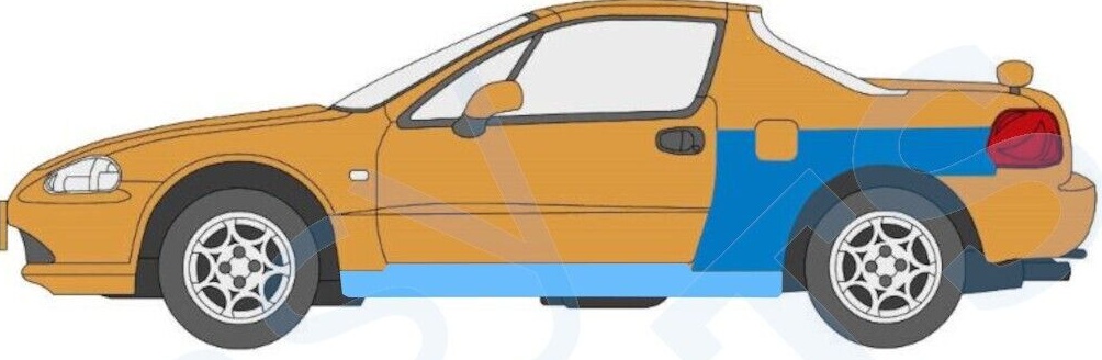 HONDA CIVIC CRX DEL SOL 1992-1998 REAR WHEEL ARCH + SILL REPAIR PANEL  / LEFT
