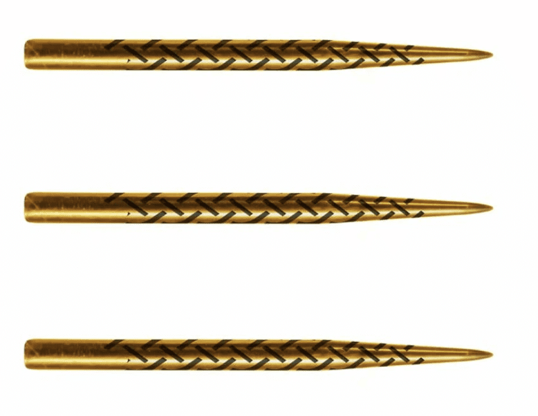 Shot Darts Gold Ti Cinder Grip Steel Tip Darts Points