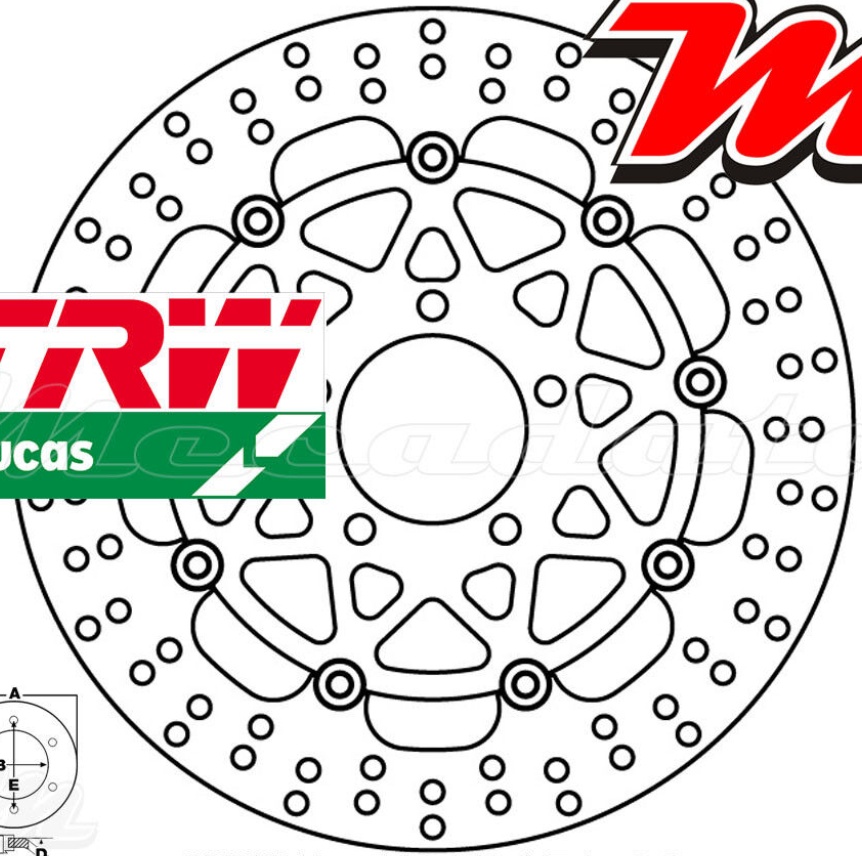 Free Shipping TRW MSW 250 Brake Disc For Motorcycle Parts Accessories