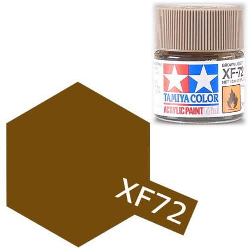 TAMIYA Acrylic Paint 10ml - XF-72 Brown  - Model Kit Paint Humbrol