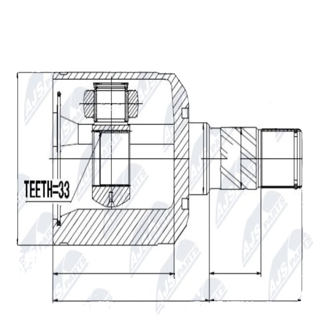 Nty Inner Cv Joint For Mazda 6 Gg/Gy 2.0Tdi 02-05 /Left - Image 2