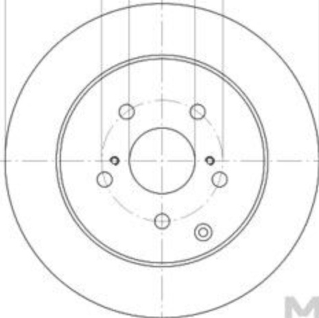 For Toyota Brake Discs Pair Rear Solid MDC2183 297 mm Diameter Mintex