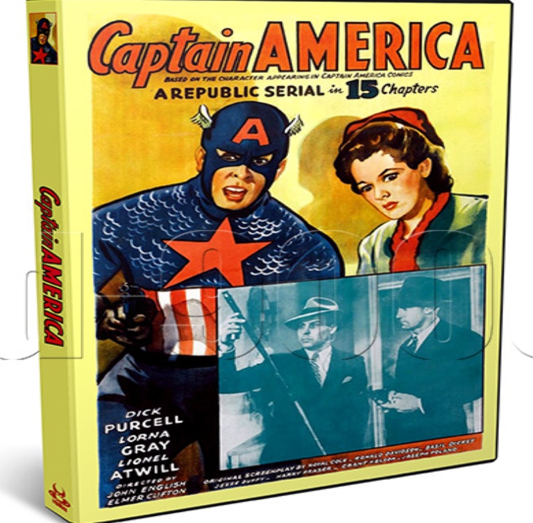 Captain America (1944) 15 Chapter Republic Movie Serial Cliffhanger (2 x DVD)