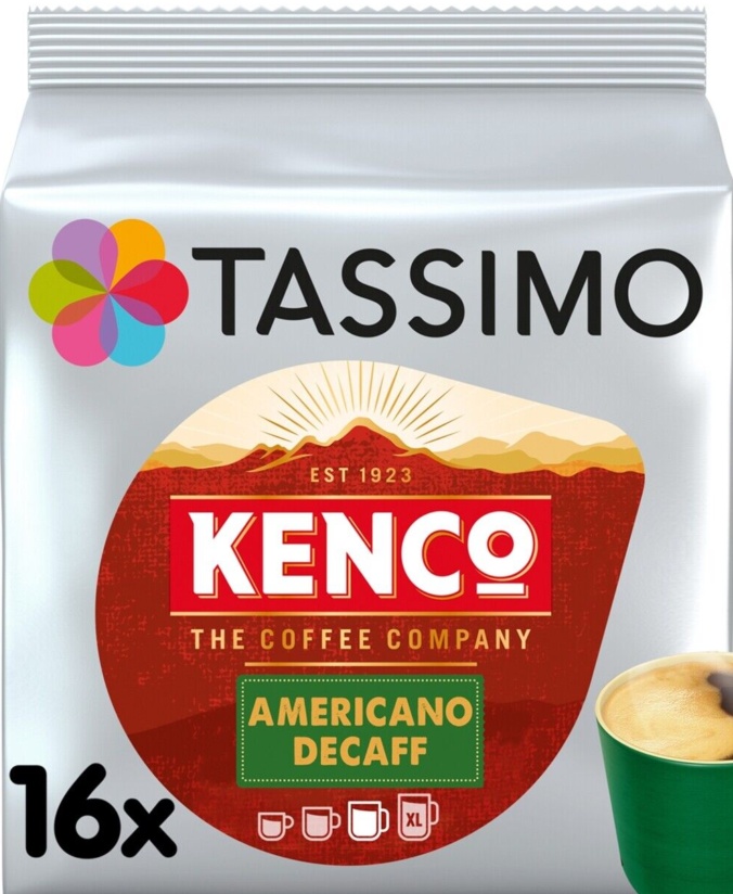 Tassimo Coffee Pods Kenco Americano Decaf 5 Packs (Total 80 Drinks)
