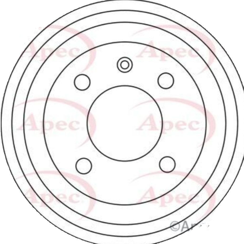 APEC DRM9929 Brake Drum Rear 240mm Outer Diameter Fits Audi Seat Skoda VW