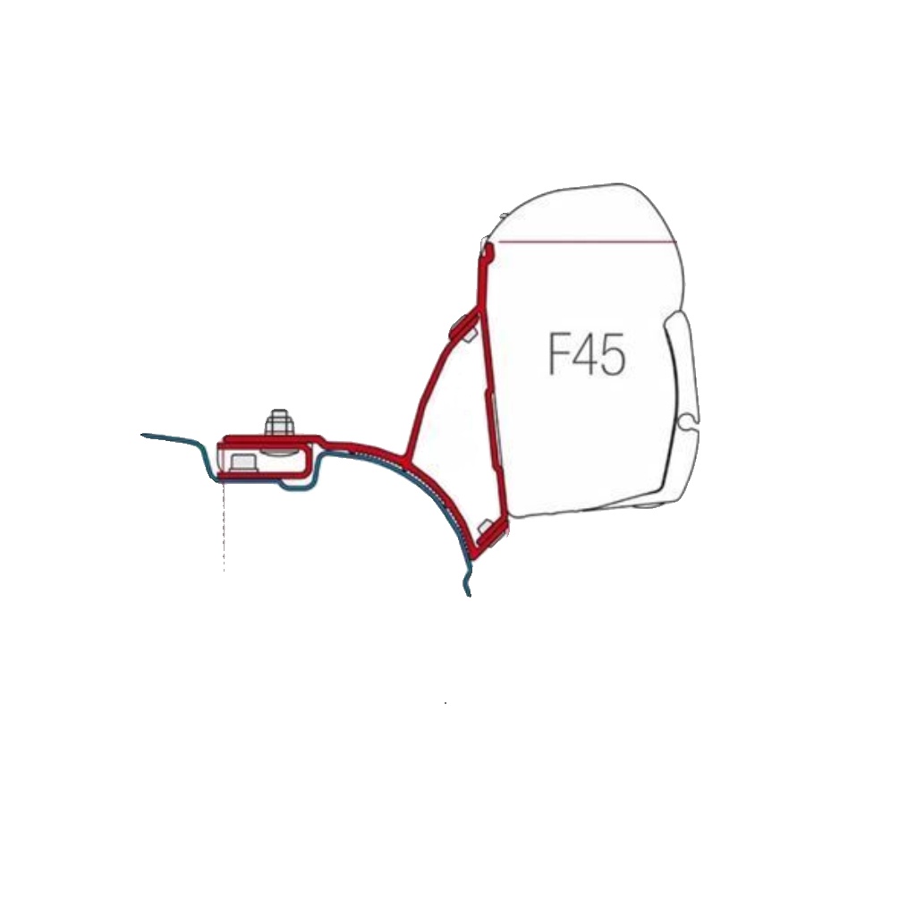 Fiamma F45 Awning Adapter Bracket Kit - VW T5 T6 Transporter RHD 98655-648