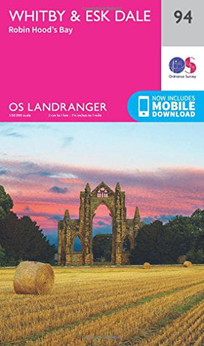 Whitby Esk Dale & Robin Hoods Bay Landranger Map 94 Ordnance Survey Latest