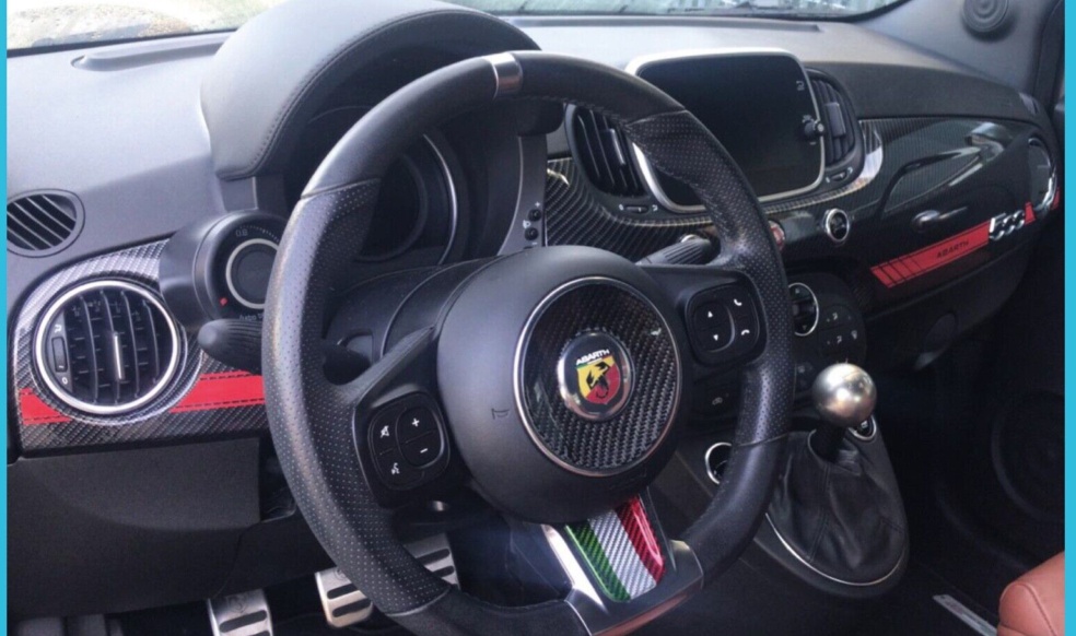 Sticker for Car Fiat 500 Logo Abarth Scorpio 595 Set Dashboard Band
