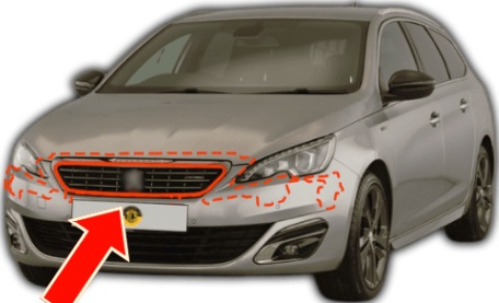 Peugeot 308 2014-2017 Main Grille (H/B+Estates Only) Insurance Approved - New
