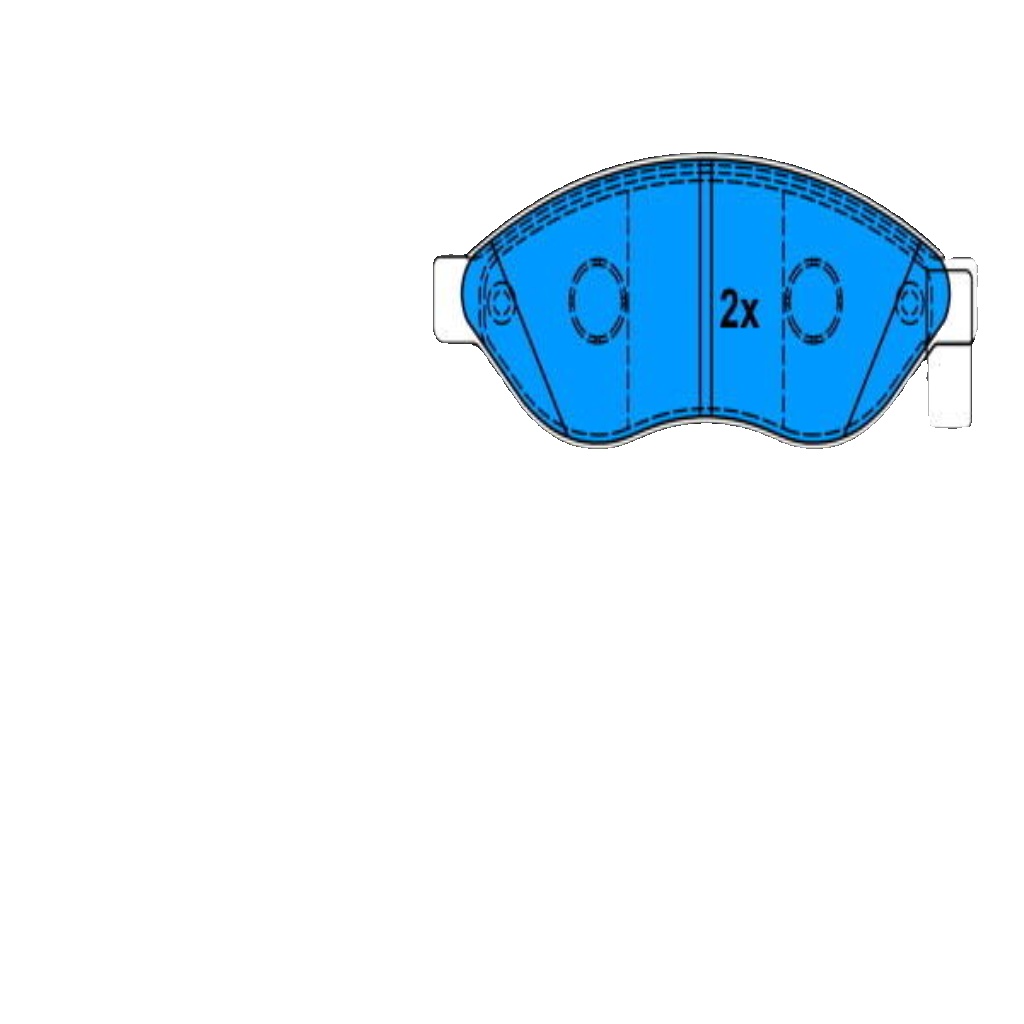 ATE 13.0460-4807.2 Brake Pad Set, disc brake for ,CITROËN,FIAT,PEUGEOT