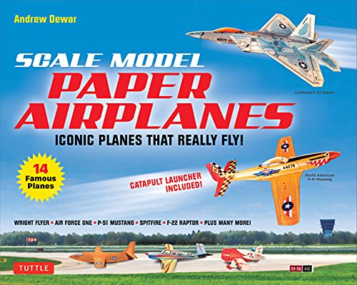 Scale Model Paper Airplanes Kit : Iconic Planes That Really Fly! Slingshot Launcher Included! - Just Pop-out and Assemble (14 Famous Pop-out Airplanes)