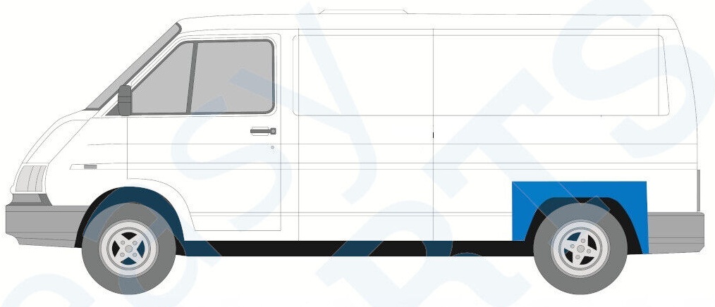 RENAULT TRAFIC 1980-2001 REAR WING REPAIR PANEL / LEFT