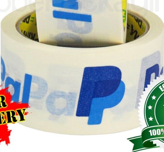 18 Rolls Of 100% Recyclable 2"" (50mm) PayPal White Kraft Paper Eco Packing Tape