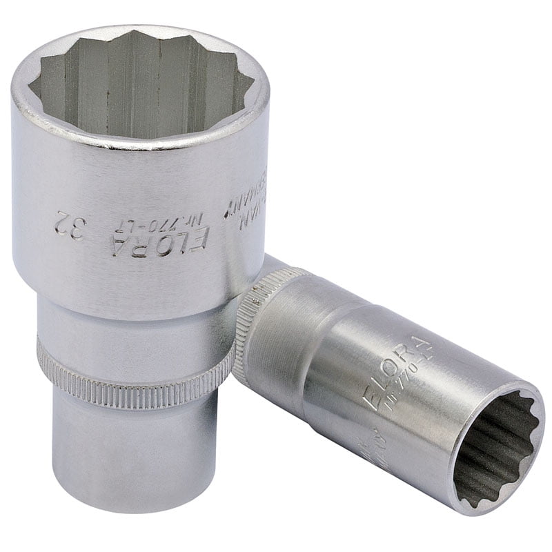 Draper 25119 Elora Deep Bi-Hexagon Socket 1/2"" Sq Dr 19mm