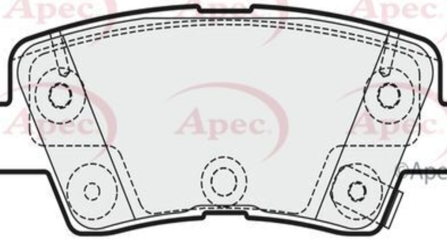 Apec Brake Pads PAD1989 - High Quality Precision Engineered Part