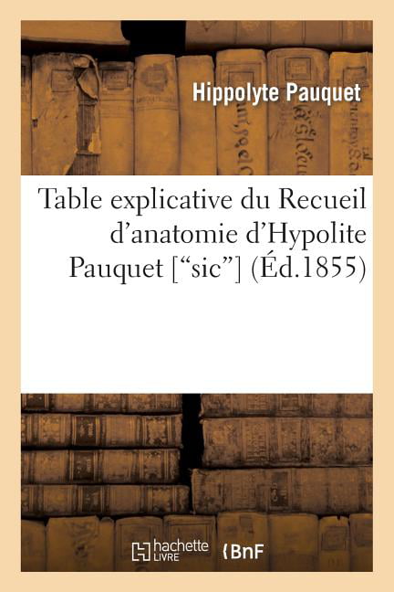 SANS AUTEUR - Table explicative du Recueil d'anatomie - New paperback  - X555z