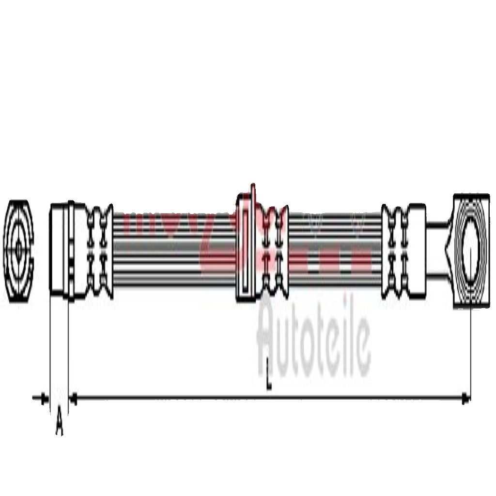 Original METZGER Brake Hose 4110314 For Fiat