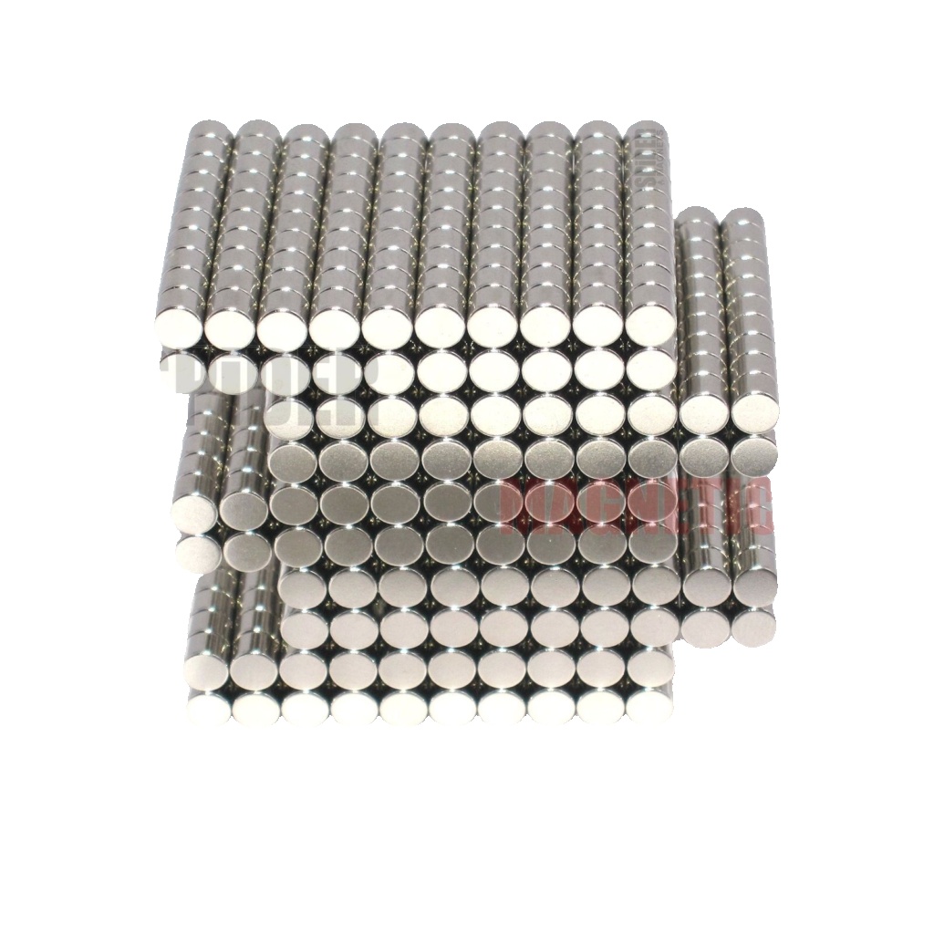 500 Extra Strong Magnets 4x3 mm N52 Neodymium Disc Fasteners 4mm x 3mm