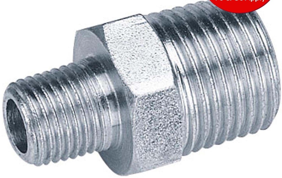 Draper 25827 1/2"" Male to 1/4"" BSP Male Taper Reducing Union (Sold Loose)