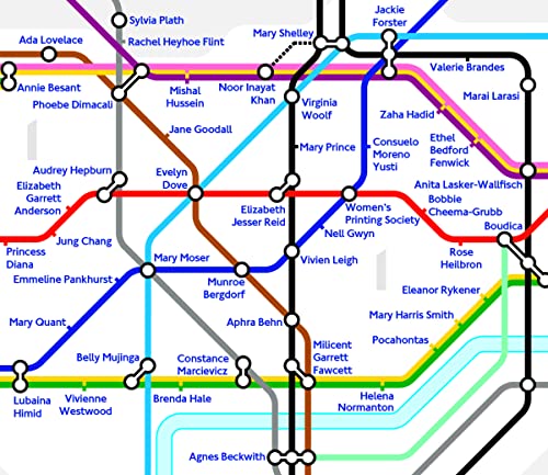 City of Women London Tube Wall Map (A2, 16. 5 X 23. 4 Inches) by Emma. ... - Image 3