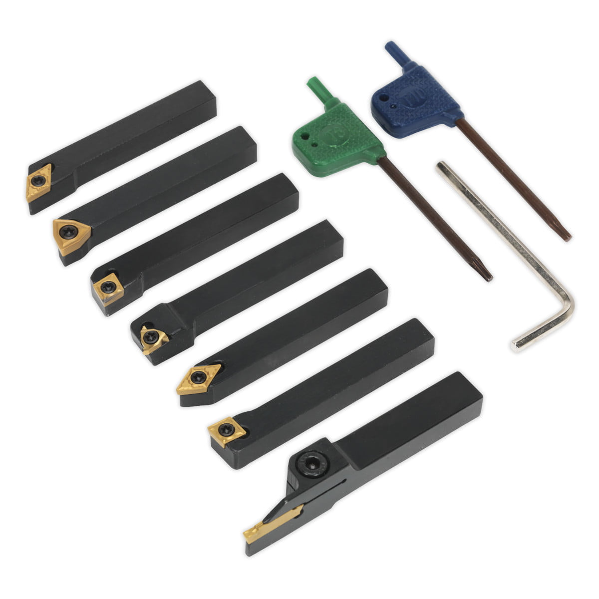 Sealey SM3025CS6 Indexable Lathe Turning Tool Set 10mm 7pc