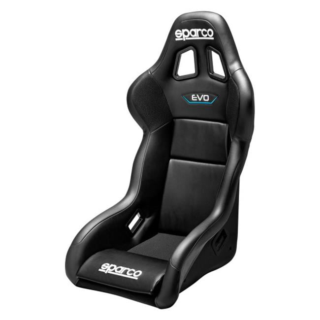 Sparco Evo QRT Sky Fibreglass Competition Motorsport Seat w/Vinyl Cover, Black
