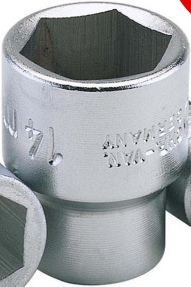 Draper 11103 Elora Hexagon Socket 1/4"" Sq Dr 14mm