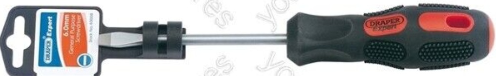 Draper 40008 Plain Slot Flared Tip Screwdriver 6 x 100mm