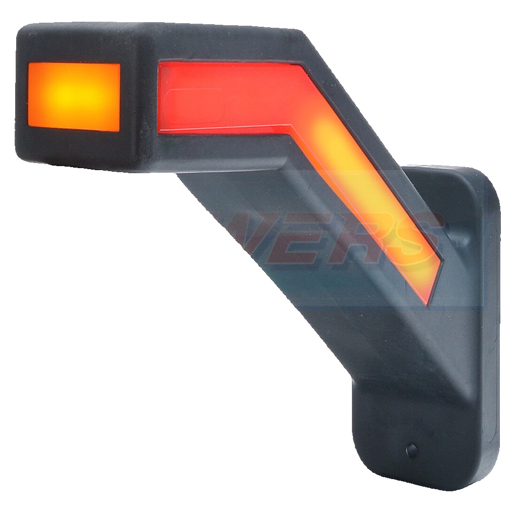LED L/H Red White Amber Stalk End Outline Marker Light Lamp + Dynamic Indicator