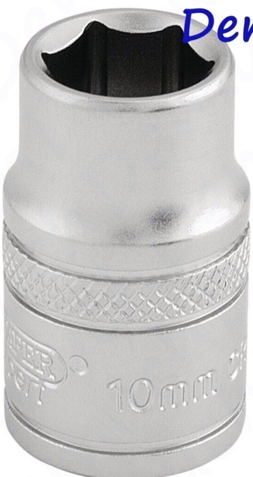 Draper 16535 6 Point Metric Socket 3/8"" Sq Dr 10mm