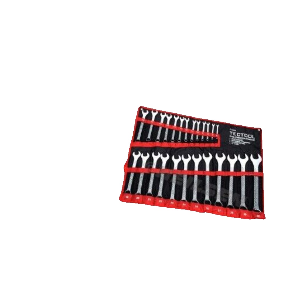 25pc Metric Drop Forged Combination Spanner Wrench Set Open & Ring + Roll 6-32mm - Image 13