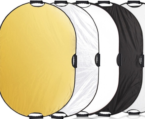 5in1 90cm Collapsible Light Oval Reflector Photo Studio Photography 3 Handle Bag
