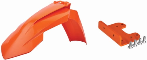 Front Fender Restyling Kit 16-17 + Polisport Support KTM 07-13 Orange