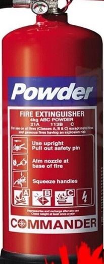 2 x 4KG DRY POWDER ABC FIRE EXTINGUISHERS INDUSTRIAL