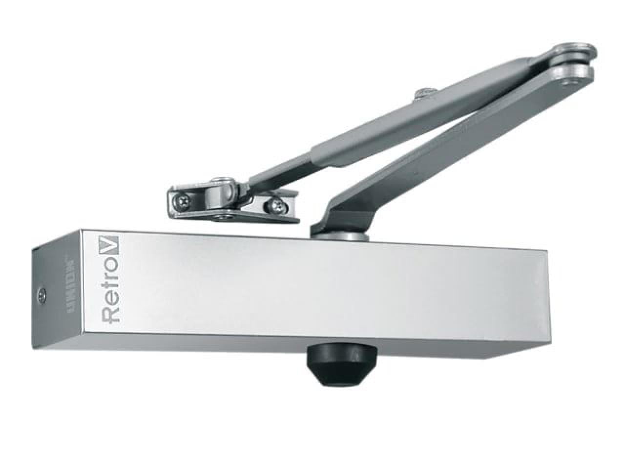 Union Silver Retro V Door Closer Size 3-4 Ce - Image 3