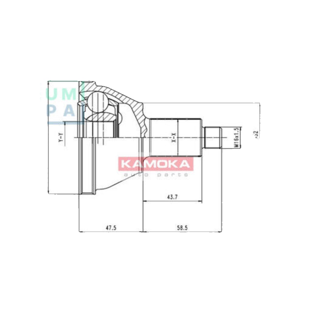KAMOKA 7084 Joint Kit, drive shaft for AUDI,SEAT,SKODA,VW