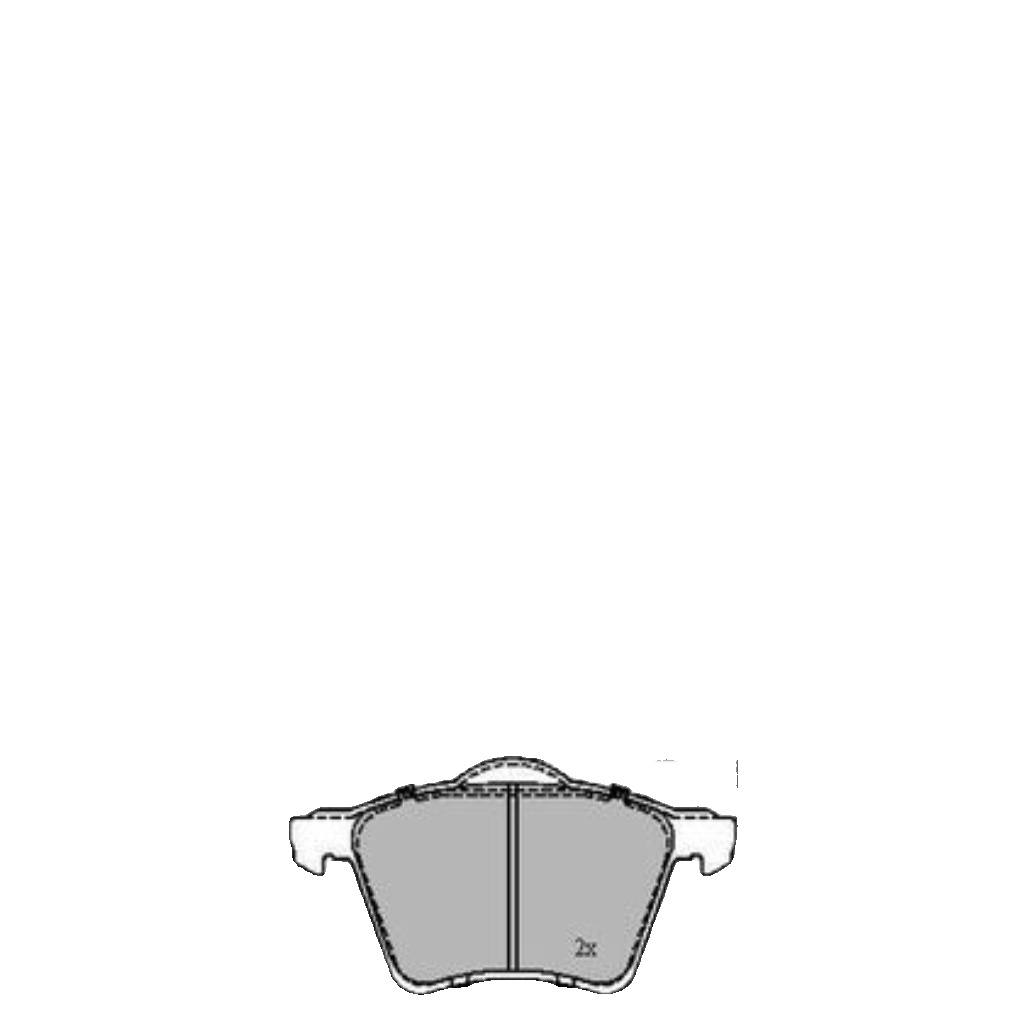 Allied Nippon ADB1885 Front Brake Pads Set Galaxy, Sharan, Alhambra, Transporter