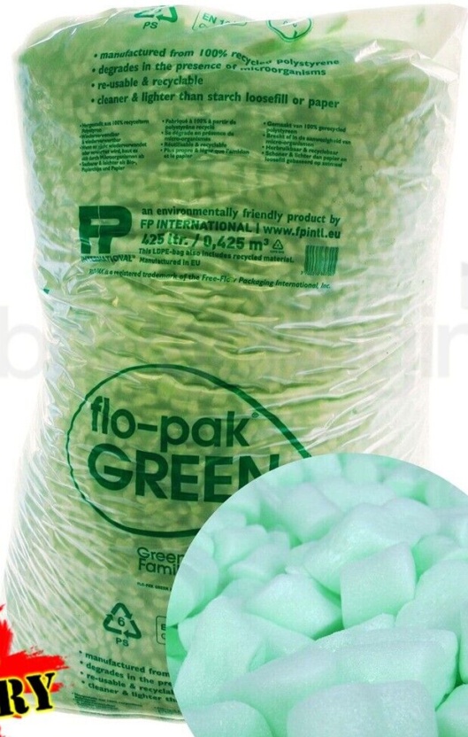 15 Cubic Ft Bag Ecoflo ULTRA FILL Loose Fill Packing Peanuts *Like Polystyrene*