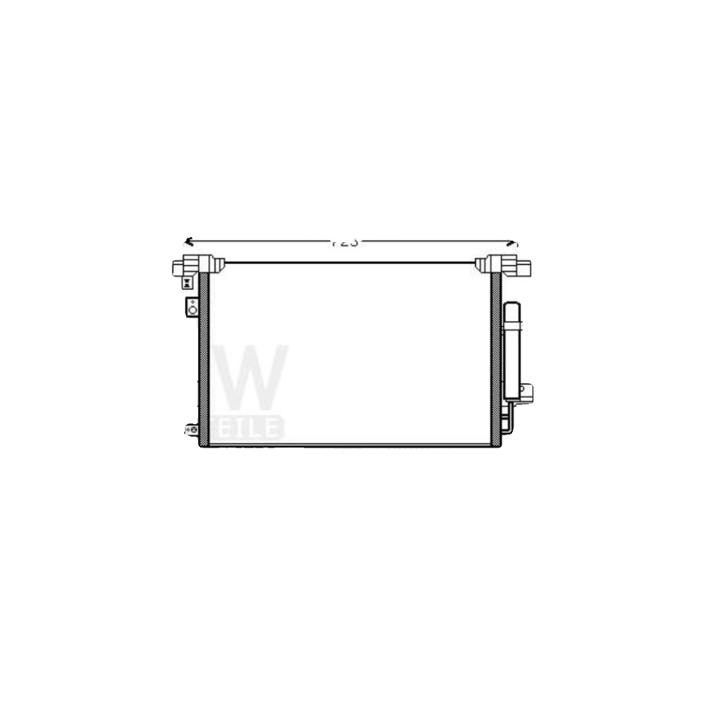 MT5210D AVA Condenser FIT MITSUBISHI LANCER (2007) 1.8 MIVEC