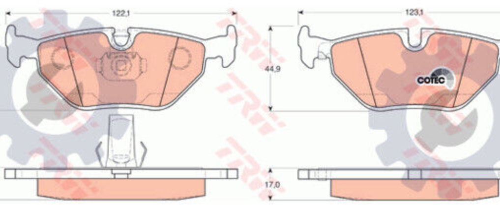 BRAKE PAD SET DISC BRAKE GDB1265 FOR ALPINA BMW M62 B46 4.6L 8cyl B10 M47D20