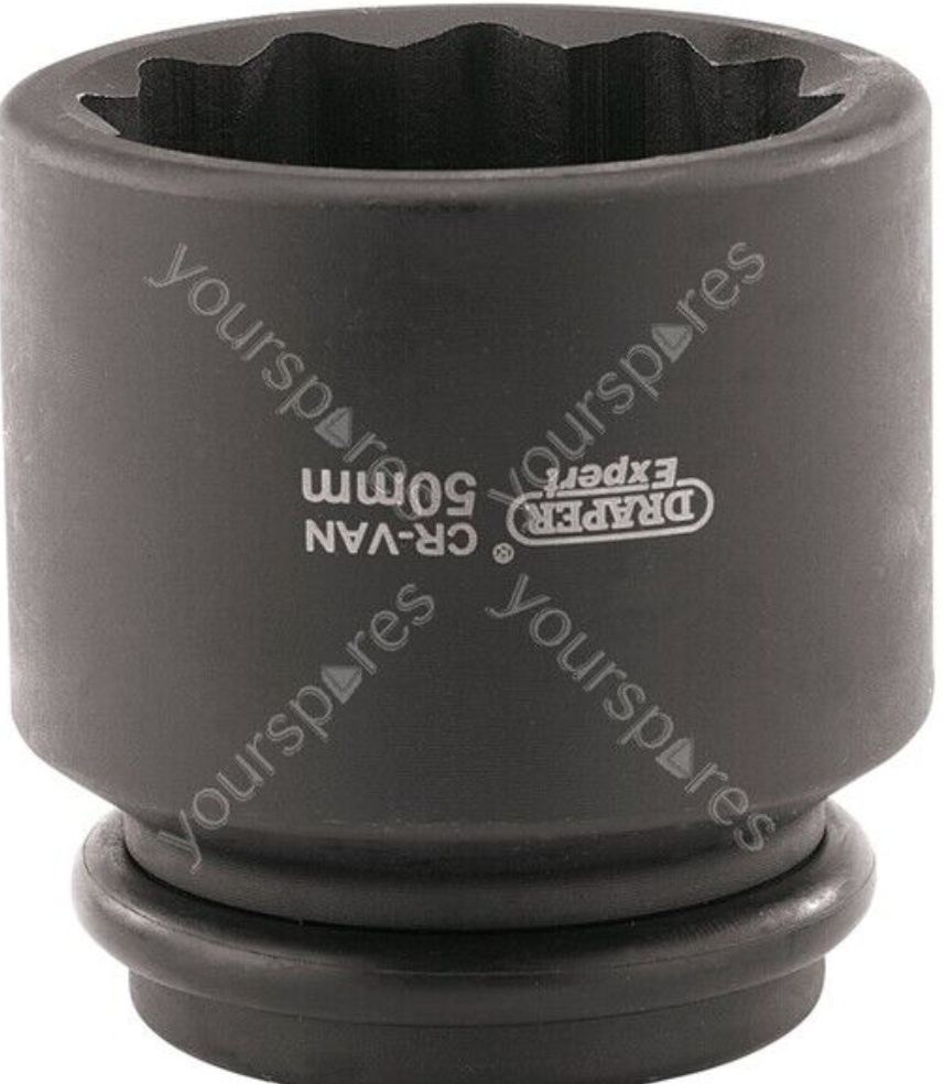 Draper 33319 Hub Nut Impact Socket 3/4"" Sq Dr 50mm
