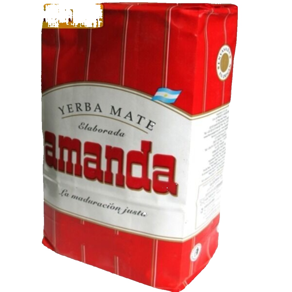 Y42 YERBA MATE AMANDA ROJA 1KG CON PALOS / WITH STEMS HERBAL TEA