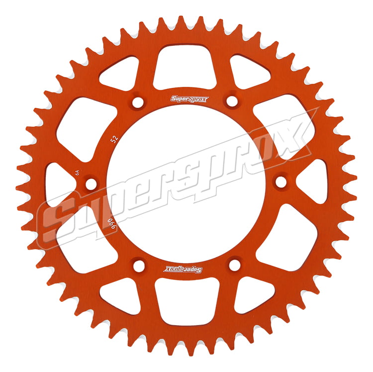 Free Shipping Supersprox Aluminum Orange 52 D Motorcycle Parts