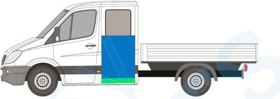 MERCEDES SPRINTER VW CRAFTER 2006- DOUBLE CAB REAR DOOR REPAIR PANEL SET LEFT