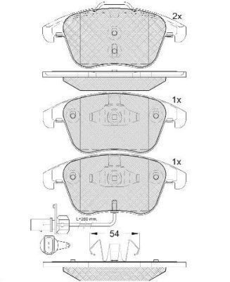 Original A.B.S. Brake Pad Set Disc Brake 37675 for Audi