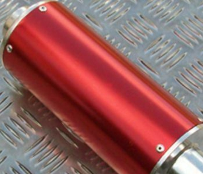 28mm RED BIG BORE PIT BIKE EXHAUST MUFFLER FOR 50cc 110cc 125cc 140cc PITBIKE